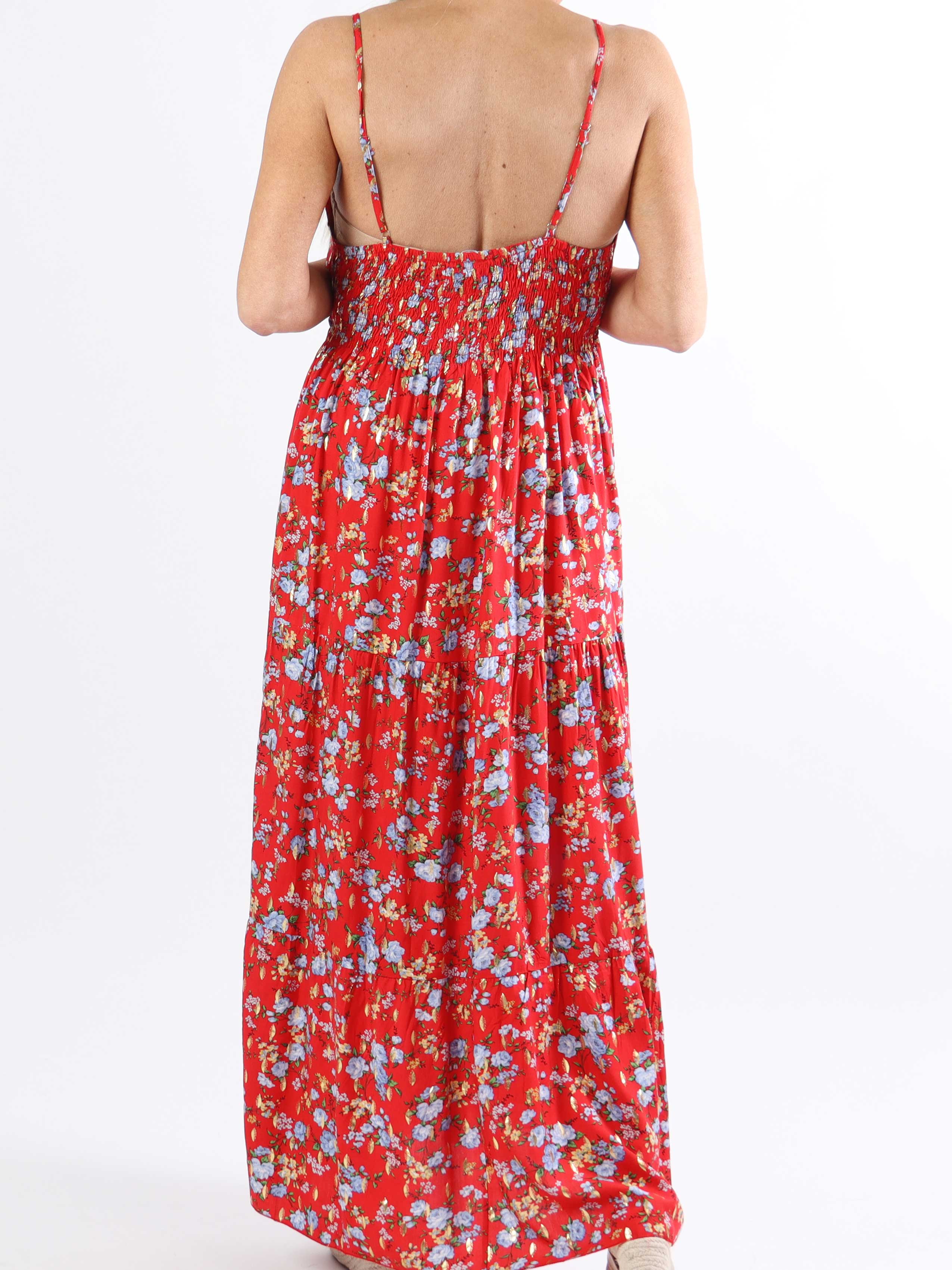 Lucie Rose - Plus size klänning med rosettmotiv och v-ringning